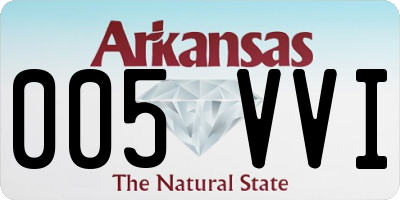 AR license plate 005VVI