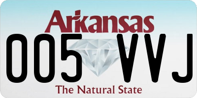 AR license plate 005VVJ
