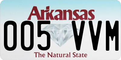AR license plate 005VVM