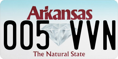 AR license plate 005VVN