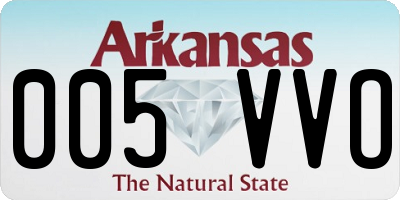 AR license plate 005VVO