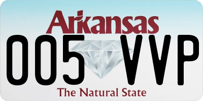 AR license plate 005VVP