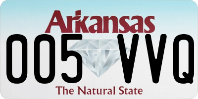 AR license plate 005VVQ