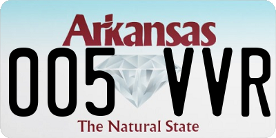 AR license plate 005VVR