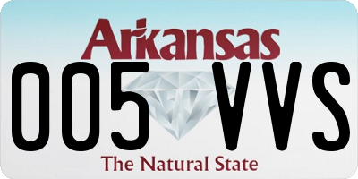 AR license plate 005VVS