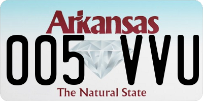 AR license plate 005VVU