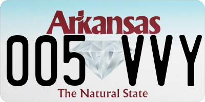 AR license plate 005VVY