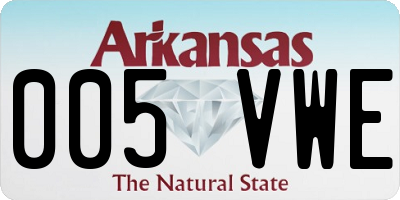 AR license plate 005VWE