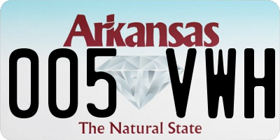 AR license plate 005VWH