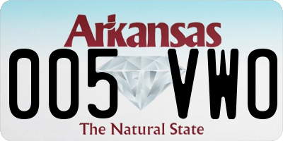 AR license plate 005VWO