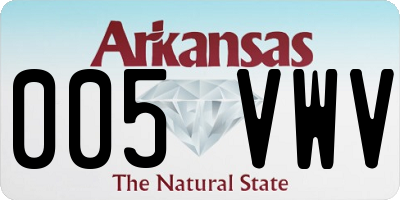 AR license plate 005VWV