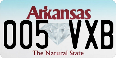 AR license plate 005VXB
