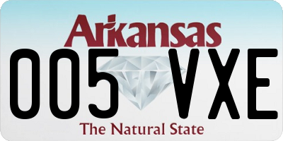 AR license plate 005VXE