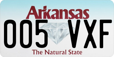 AR license plate 005VXF