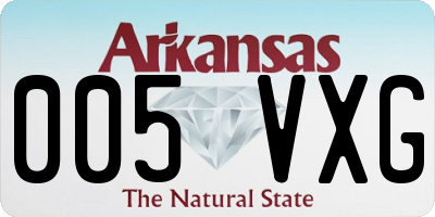 AR license plate 005VXG
