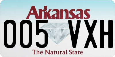 AR license plate 005VXH