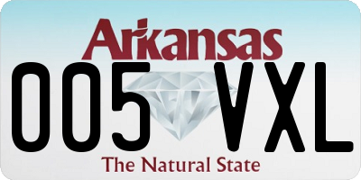 AR license plate 005VXL
