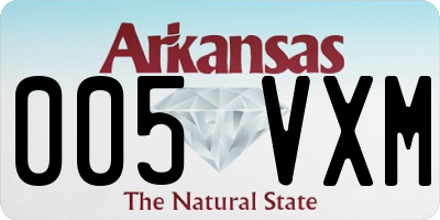 AR license plate 005VXM