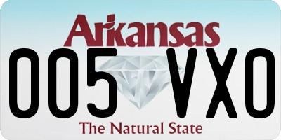 AR license plate 005VXO