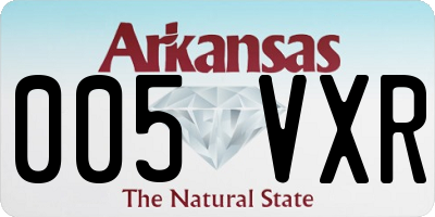 AR license plate 005VXR