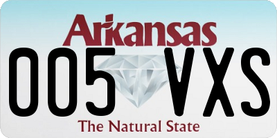 AR license plate 005VXS