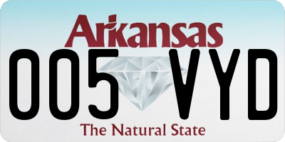 AR license plate 005VYD