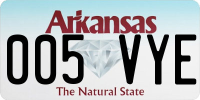 AR license plate 005VYE