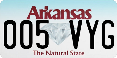 AR license plate 005VYG