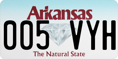 AR license plate 005VYH