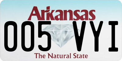 AR license plate 005VYI