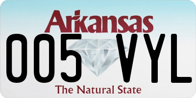 AR license plate 005VYL