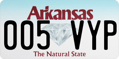 AR license plate 005VYP
