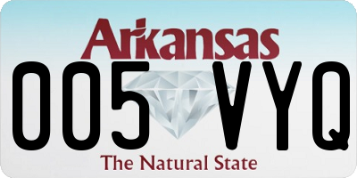 AR license plate 005VYQ