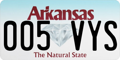 AR license plate 005VYS
