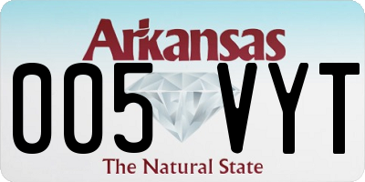 AR license plate 005VYT