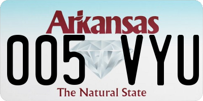 AR license plate 005VYU