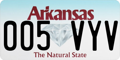 AR license plate 005VYV