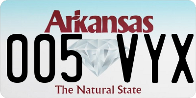 AR license plate 005VYX