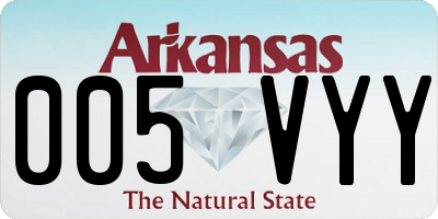 AR license plate 005VYY