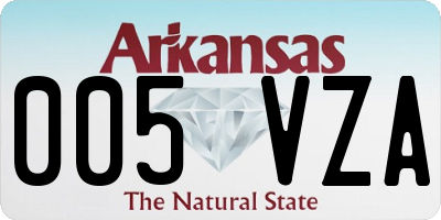 AR license plate 005VZA