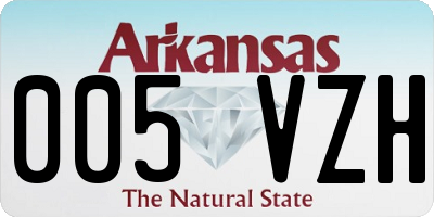 AR license plate 005VZH