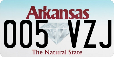 AR license plate 005VZJ