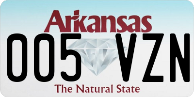 AR license plate 005VZN