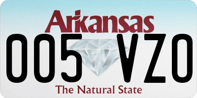 AR license plate 005VZO