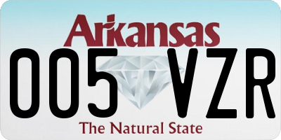 AR license plate 005VZR