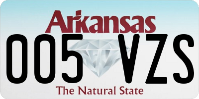 AR license plate 005VZS