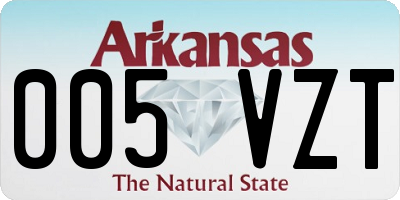AR license plate 005VZT