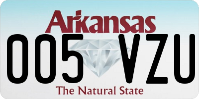 AR license plate 005VZU