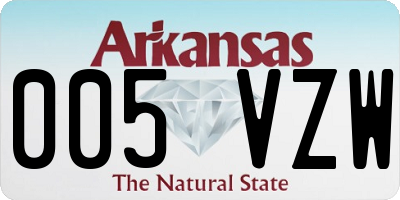 AR license plate 005VZW