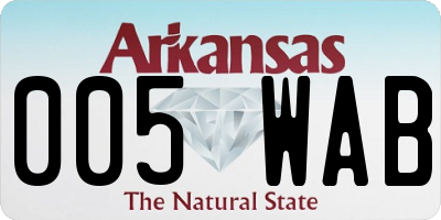 AR license plate 005WAB